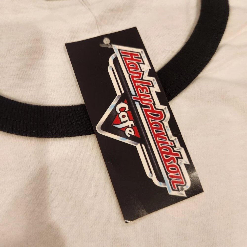Vintage Harley Davidson Cafe White Shirt Adult Large Las Vegas NWT NOS - Picture 8 of 8